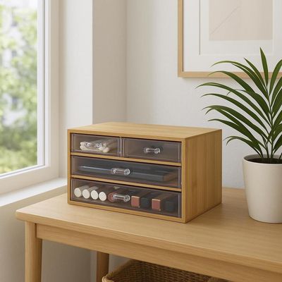 Imagen 2 del producto Organizador de Bamboo con 4 Cajones para Escritorio DAY