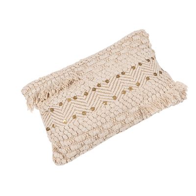 Cojín Decorativo con Lentejuelas y Flecos 30x50 cm Atmosphera