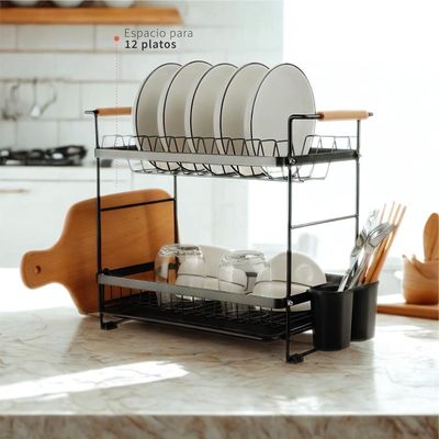 Imagen 2 del producto Secaplatos Escurridor Acero Inox Bilbao 2 Niveles