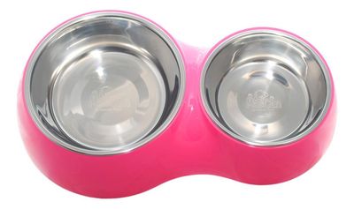 Plato Comida Agua Fucsia Para Perro L Mascan
