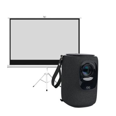 Proyector Portátil Nova 9000lm + Telón Manual 80"" LEVO