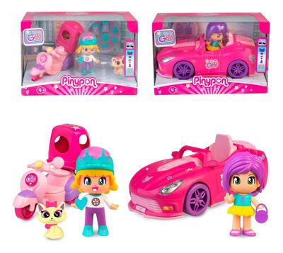 Imagen 1 del producto Muñeca De 8 cm con Vehiculo Vamos De Pinypon