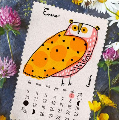 Imagen 2 del producto Calendario 2022 Aves Pajarito de Mimbre