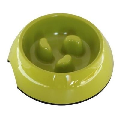 Plato Melamina Anti-ahogo Talla L Verde Perro Mascan