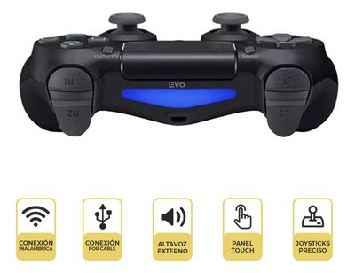 Imagen 2 del producto Control Joystick Inalámbrico doble Shock P4 Negro LEVO
