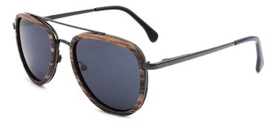 Imagen 2 del producto Anteojo de sol Pilot Ebano Metal Café Lenzi