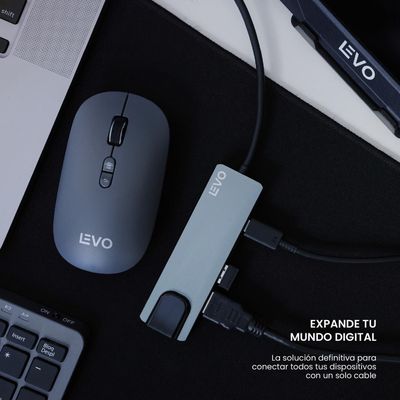 Imagen 2 del producto Hub USB-C Adaptador Multipuerto 5 en 1 Macbook Windows LEVO