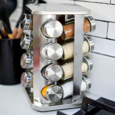 Imagen 2 del producto Especiero Condimentos Giratorio Metálico 16 Frascos Simplit