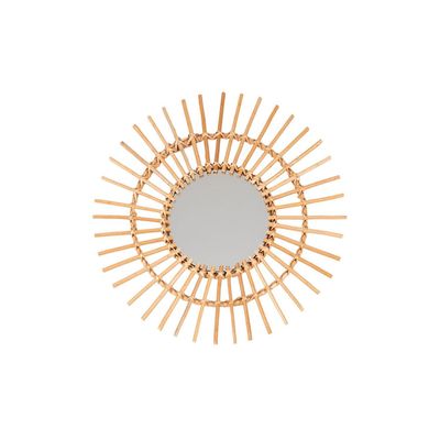 Espejo Redondo Decorativo Diseño Sol de Ratán Atmosphera