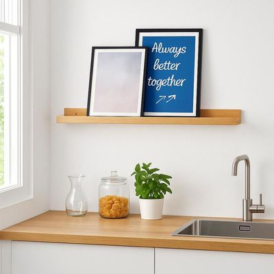 Imagen 2 del producto Repisa Flotante para Cuadros de Bambú 75 cm DAY