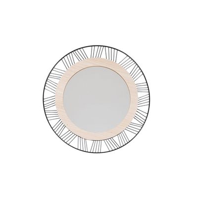 Espejo de Muro Redondo Joe Decorativo Metal y MDF Atmosphera