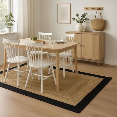 Imagen 2 del producto Alfombra de Yute con Borde Negro 120x170 cm Atmosphera