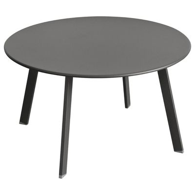 Mesa Terraza Redonda Metal Gráfito 70 X 40 cm Atmosphera