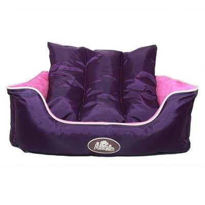 Cama Reversible Doble Color Perro Talla L Morado Mascan