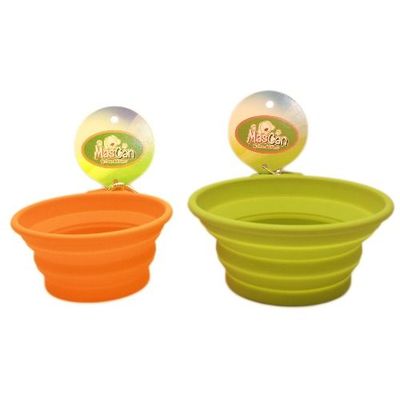 Plato Plegable Silicona Simple Verde Talla L Perro