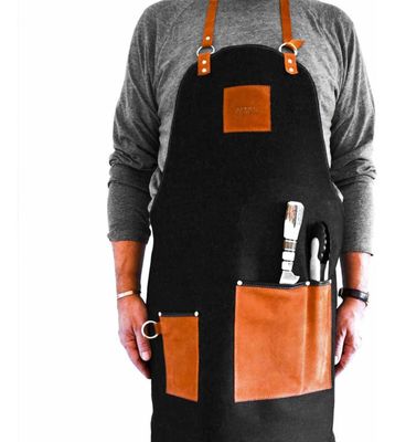 Imagen 2 del producto Pechera Asador Turmán Cuero Negro Raiquen