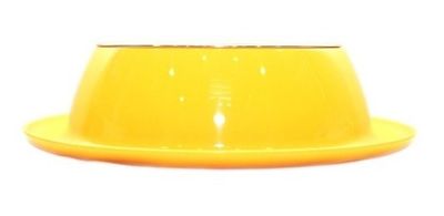 Plato Melamina Anti-hormigas Amarillo Talla M Perro