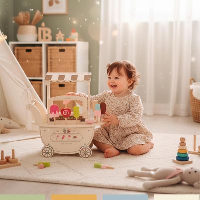 Imagen 2 del producto Juego Heladería Infantil Niños Madera Bandú