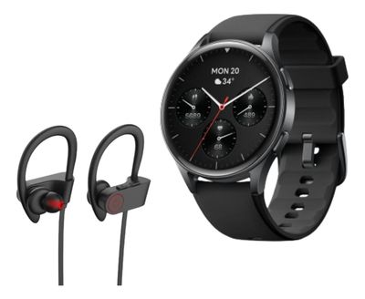 Pack Smartwatch Lhotse Vibe 05 Black + Audífonos Deportivo