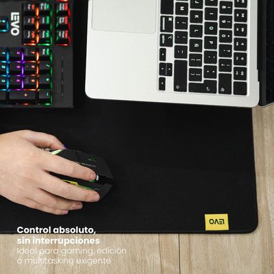 Imagen 2 del producto Mousepad Battlemat XXL 90x40 cm Antideslizante Negro LEVO