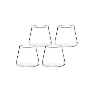 Pack 4 Vasos de Vidrio Estilo Japonés 320 ml Simplit