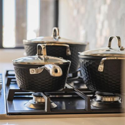 Imagen 2 del producto Batería Cocina Black Copper 7pzs + Set 12 Utensilios Calipso