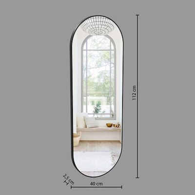 Imagen 2 del producto Espejo Selena 112 x 40 cm Marco Metal Negro Atmosphera