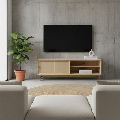 Imagen 2 del producto Rack para TV con Puerta de Junco Diseño Natural Atmosphera