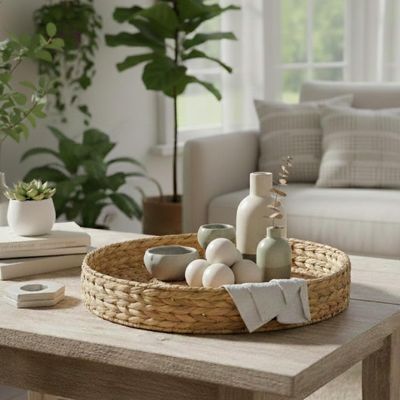 Imagen 2 del producto Bandeja Redonda Jacynte de Mimbre para Decoración 5Five