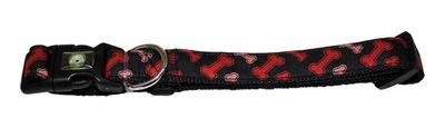Collar Huesos Perro Xs Negro Mascan
