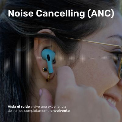 Imagen 2 del producto Audífonos Lhotse RM7 Pro Inalámbrico Celeste