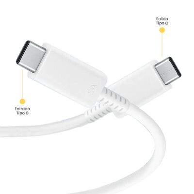 Imagen 2 del producto Cable De Carga Rápida USB-C 100W 5A 1Mt LEVO