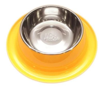 Plato Melamina Anti-Hormigas Amarillo Para Perro S Mascan
