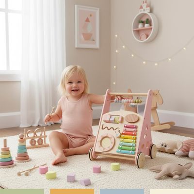 Imagen 2 del producto Andador Correpasillos Bebe Didáctico Madera Bandú