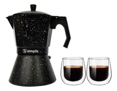 Imagen 2 del producto Pack Cafetera Italiana 4 Tazas + Set 2 Tazas Expreso 80 ml