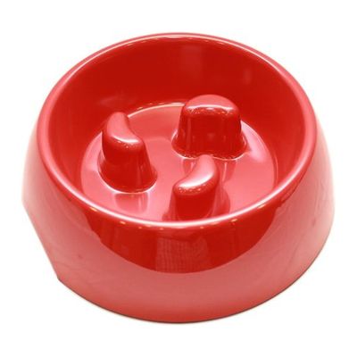 Plato Melamina Anti-ahogo Talla L Rojo Perro Mascan