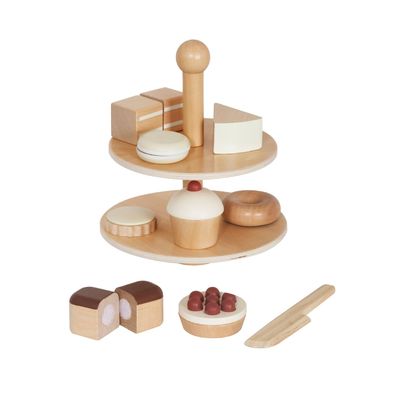 Set Juego Pastelería Corta Postre Infantil Niño Madera Bandú