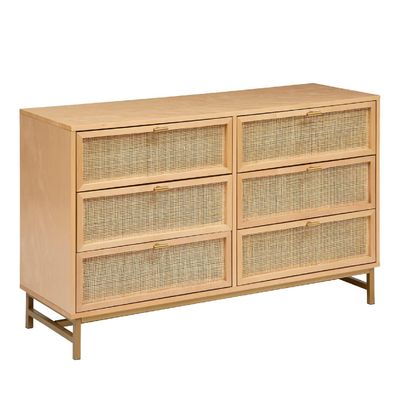 Imagen 1 del producto Comoda Doble Ratán 6 Cajones 120x40x74,5 cm Atmosphera