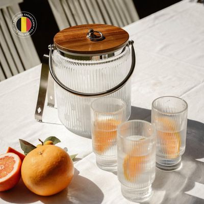 Imagen 2 del producto Hielera Vidrio Charlotte Tapa Madera 3,8lts Simplit