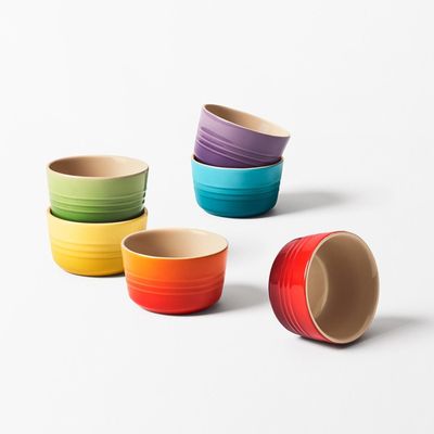 Set 6 Mini Ramekines 100ml Rainbow Le creuset