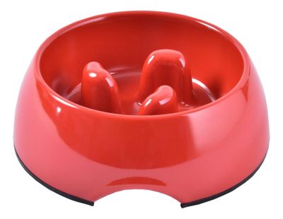 Imagen 2 del producto Plato Melamina Anti-ahogo Talla S Rojo Perro Mascan