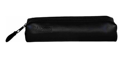 Estuche Cuero Multiuso Tubo Negro Hecho a Mano Raiquen