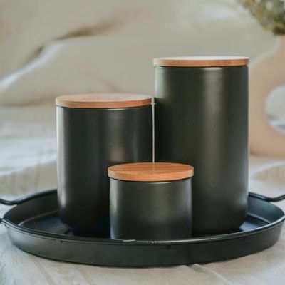 Imagen 2 del producto Contenedor de Cerámica Hermético Tapa Madera S Simplit