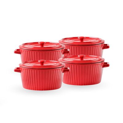 Imagen 1 del producto Set 4 Fuentes de Cerámica para Horno Roja Simplit
