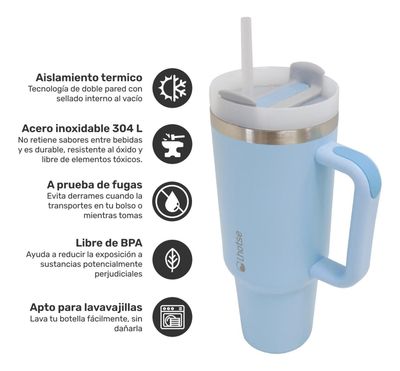 Imagen 2 del producto Vaso Térmico Tumbler 1180ml Lhotse light Blue