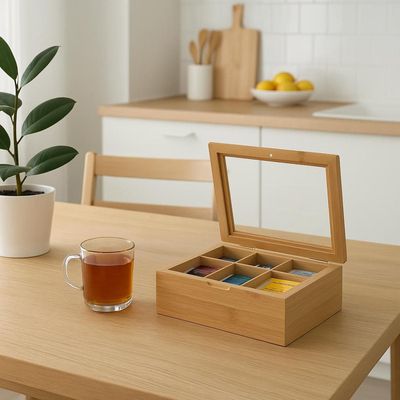 Imagen 2 del producto Caja para Té de Bambú con 6 Compartimentos DAY