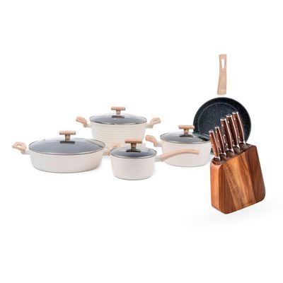 Bateria de Cocina Savannah + Set de Cuchillos Holz Simplit