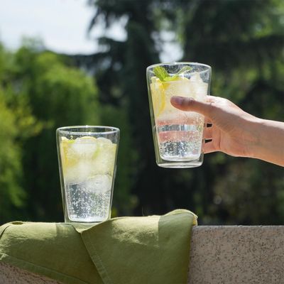 Imagen 2 del producto Set 2 Vasos Vidrio Doble Pared 400 ml Simplit