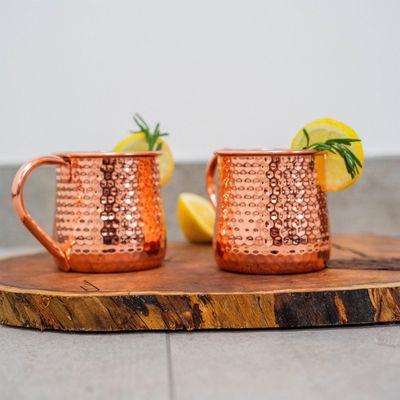 Imagen 2 del producto Set 2 Vasos Cobre Moscow Mule Mojito Bar + Bombilla Simplit