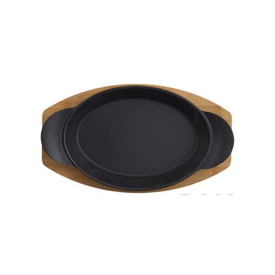 Fuente Hierro Fundido Con Bandeja Bambú 28x16 Cm Dangrill